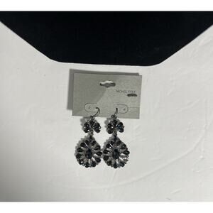 Black Chandelier Dangle Earrings 2” Boho Statement Nickel Free Lightweight